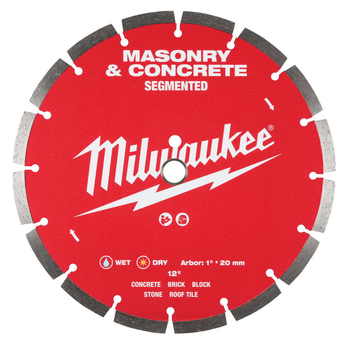 Milwaukee 49-93-9312 12" Segmented Masonry & Concrete Diamond Blade