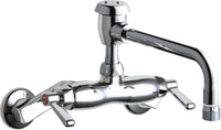 Chicago Faucets 886-RL8BVBE2-2CP Wall-mounted manual faucet with adjustable centers, NPT
