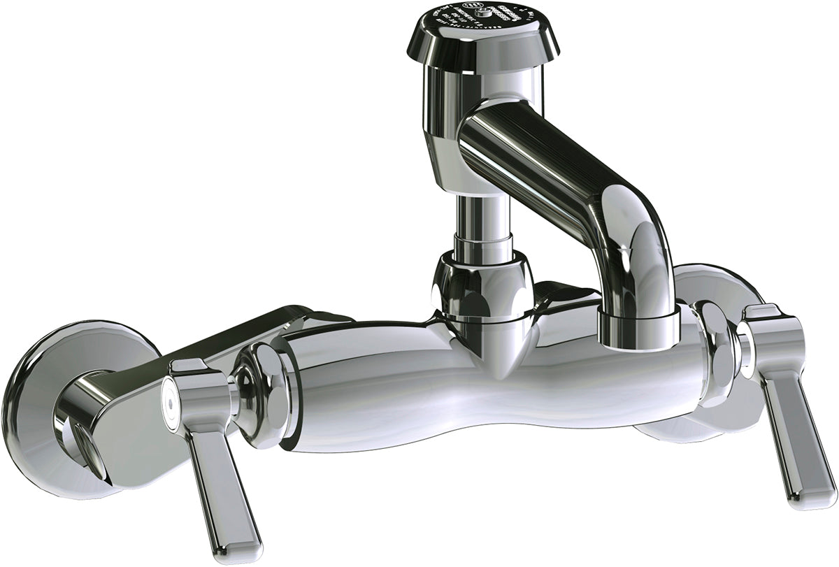 Chicago Faucets 886-RRCF Wall-mounted manual faucet with adjustable centers, NPT