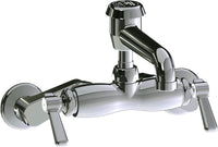 Chicago Faucets 886-RRCF Wall-mounted manual faucet with adjustable centers, NPT