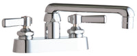 Chicago Faucets 891-ABCP Lead-Free Deck-mounted manual faucet with 4" centers, Brass, NPSM