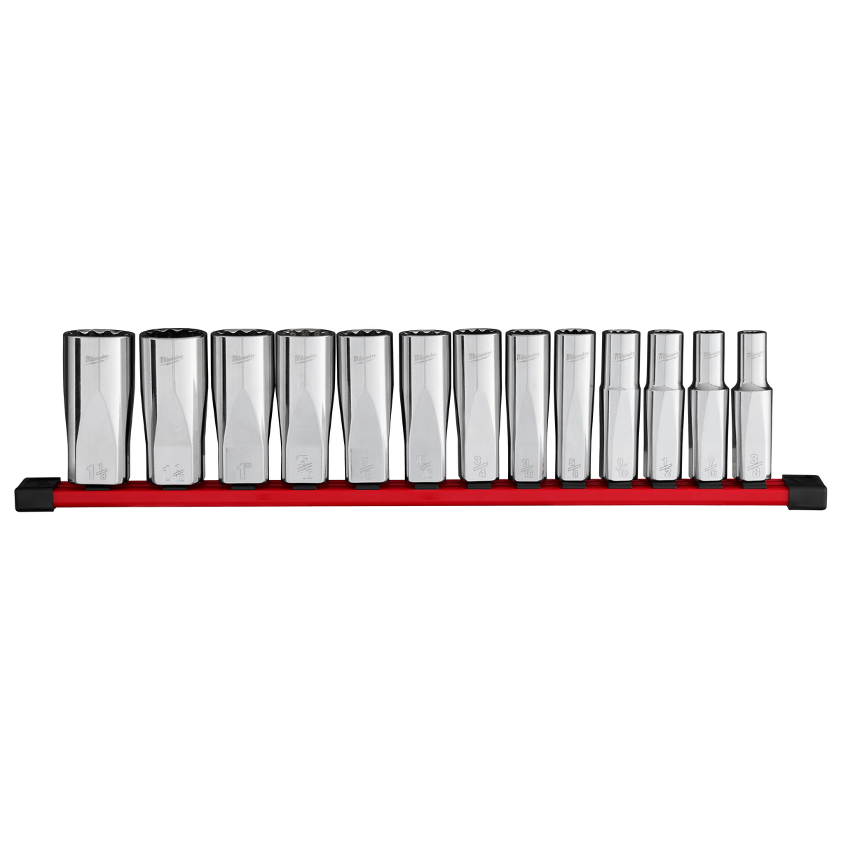 Milwaukee 48-22-9424 13pc 1/2” Drive 12-Point Deep Well SAE Socket Set