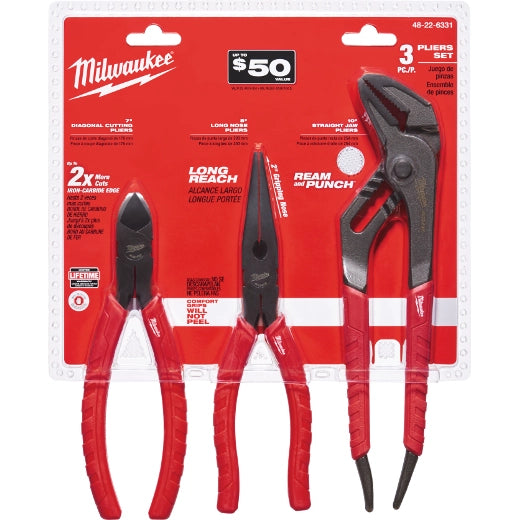 Milwaukee 48-22-6331 3 PC. Comfort Grip Pliers Kit