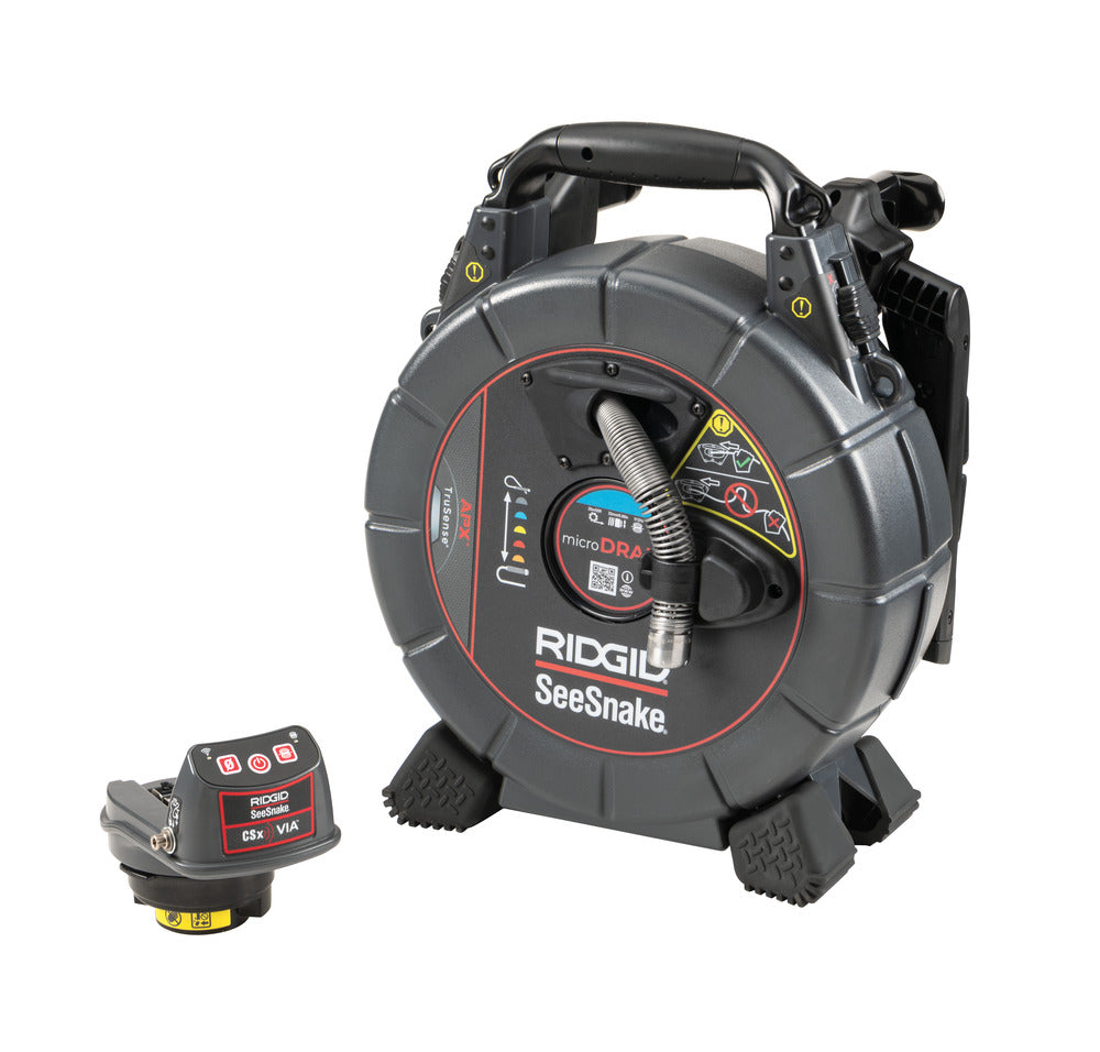 RIDGID 80643 SeeSnake microDRAIN APX Reel with CSx Via System, TruSense