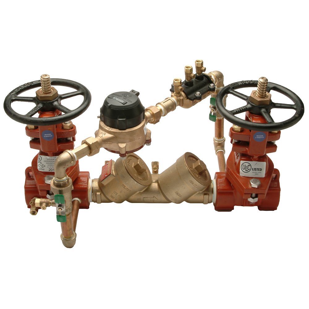 Zurn 2-950XLTDA Double Check Detector Backflow Preventer, Bronze, FNPT