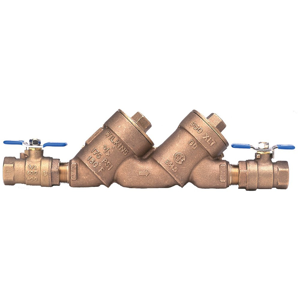 Zurn 34-950XLT 3/4" Double Check Backflow Preventer, Bronze, FNPT