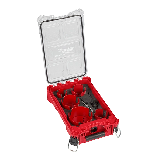 Milwaukee 49-56-9295 9 PC BIG HAWG with Carbide Teeth Hole Saw Kit w/ PACKOUT Compact Organizer