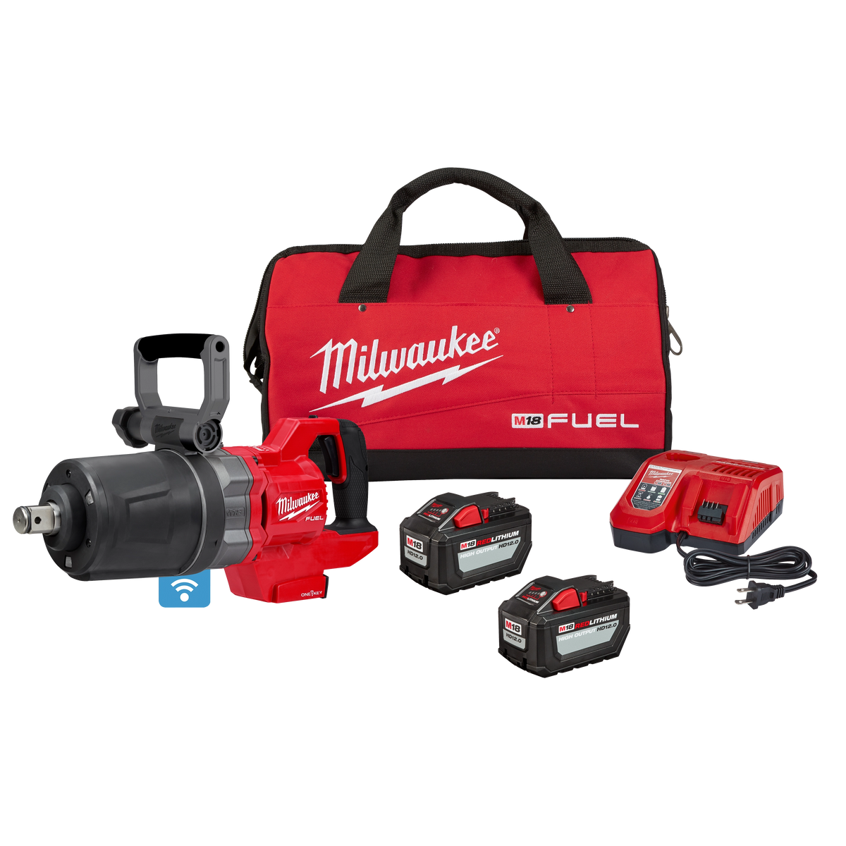 Milwaukee 2868-22HD M18 FUEL 1" D-Handle High Torque Impact Wrench w/ ONE-KEY Kit