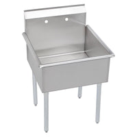 Elkay Dependabilt Stainless Steel 27" x 27-1/2" x 42" 18 Gauge One Compartment Budget Sink with Stainless Steel Legs B1C24X24X