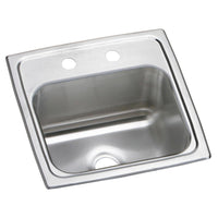Elkay Celebrity Stainless Steel 15" x 15" x 6-1/8", 2-Hole Single Bowl Drop-in Bar Sink BPSR152