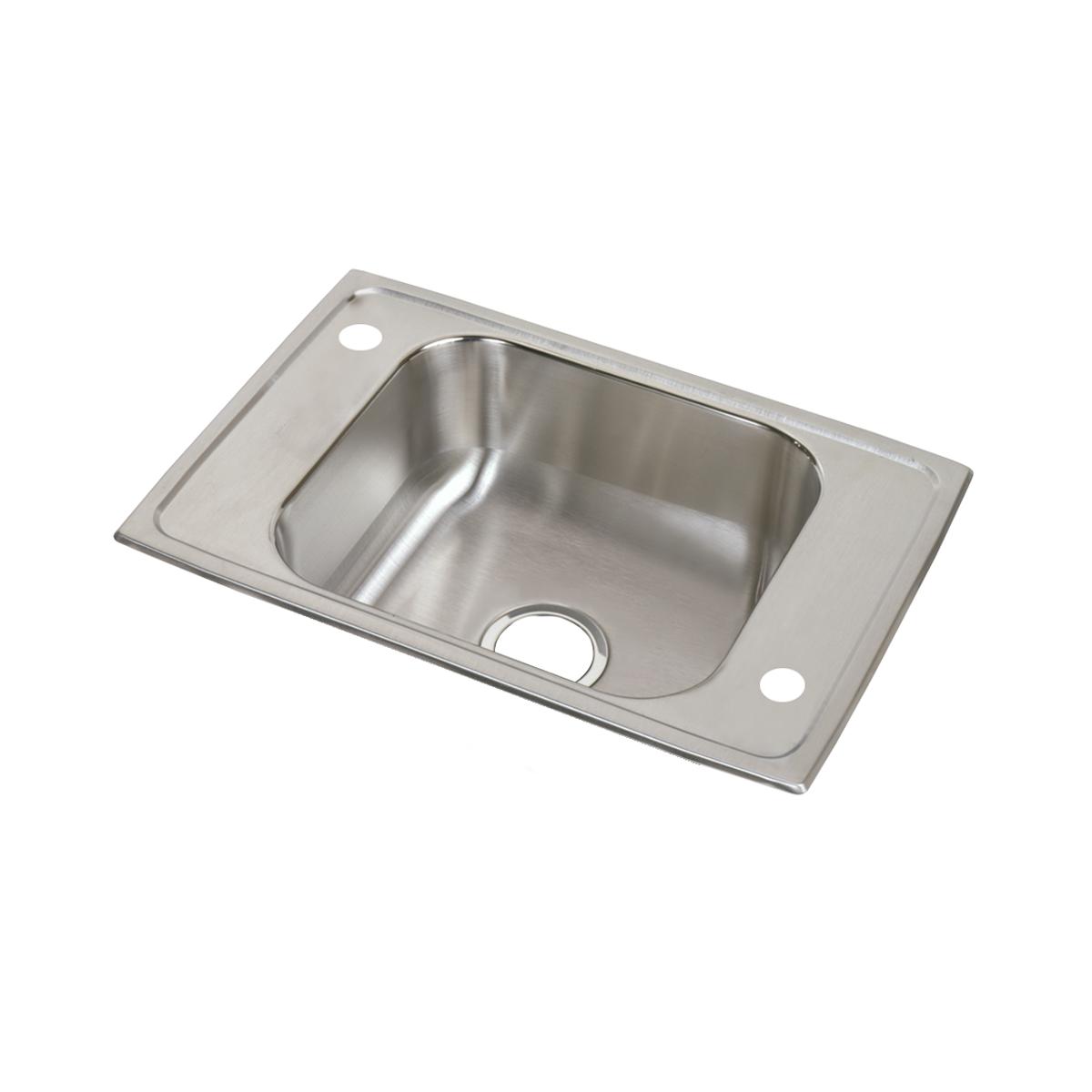 Elkay Celebrity Stainless Steel 25" x 17" x 6-1/2", 4-Hole Single Bowl Drop-in Classroom ADA Sink CDKAD2517654