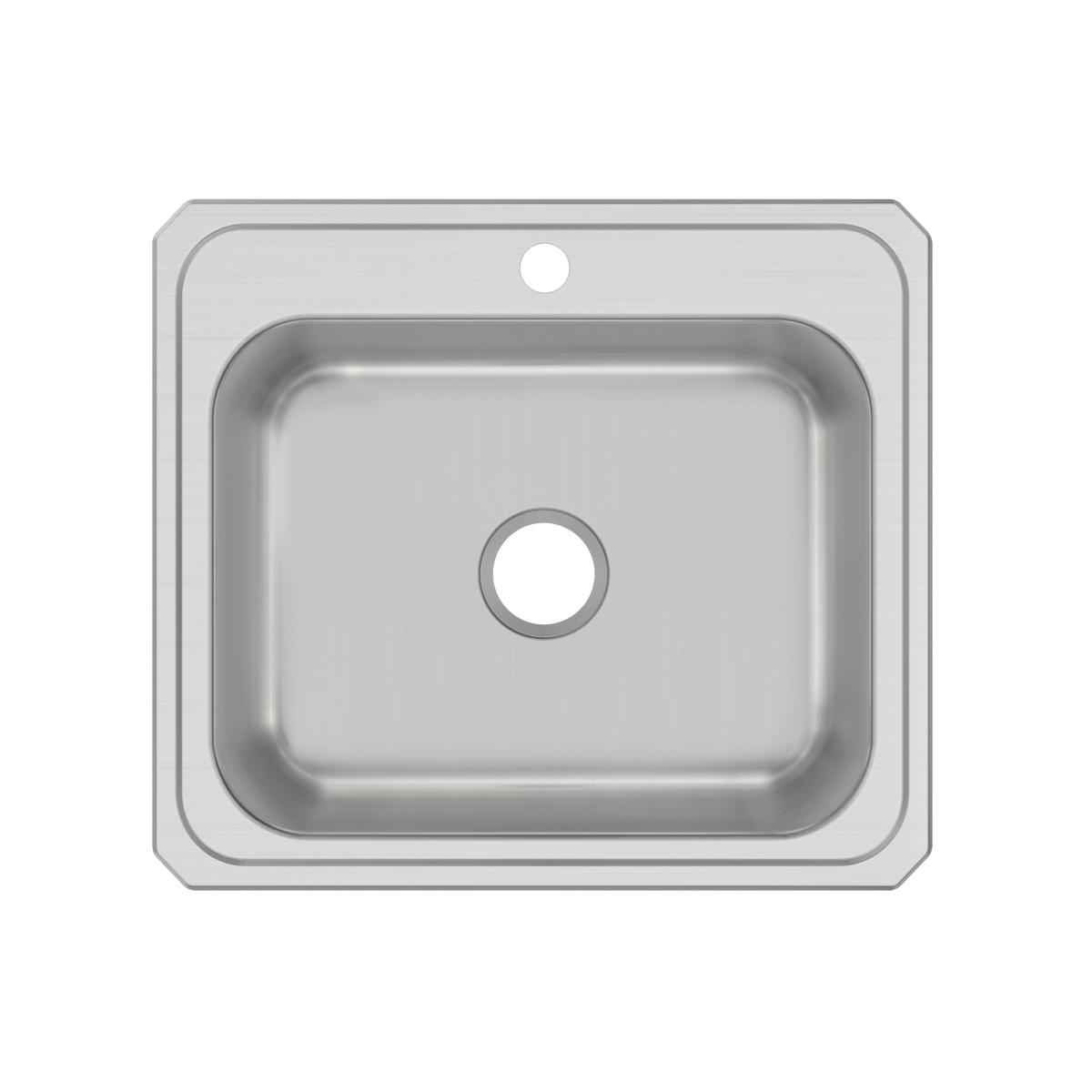 Elkay Celebrity Stainless Steel 25" x 22" x 7", 1-Hole Single Bowl Drop-in Sink CR25221