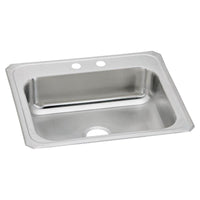 Elkay Celebrity Stainless Steel 25" x 22" x 7", 2-Hole Single Bowl Drop-in Sink CR25222