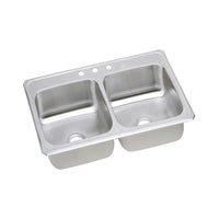 Elkay Celebrity Stainless Steel 43" x 22" x 6-7/8", Equal Double Bowl Drop-in Sink CR43223