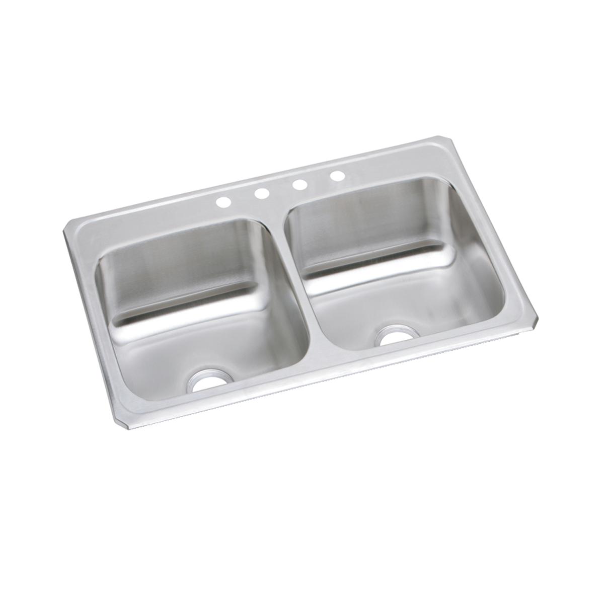 Elkay Celebrity Stainless Steel 43" x 22" x 6-7/8", Equal Double Bowl Drop-in Sink CR43224