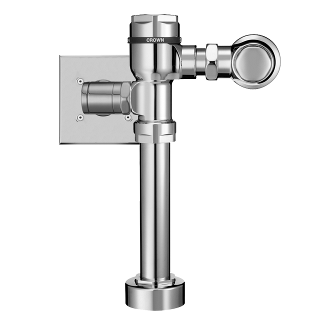 Sloan Crown 111 ES-1.28 Exposed Solenoid Flushometer, 1.28 gpf, Top Spud, Polished Chrome