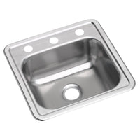 Elkay Dayton Stainless Steel 15" x 15" x 5-3/16", Single Bowl Drop-in Bar Sink D115163