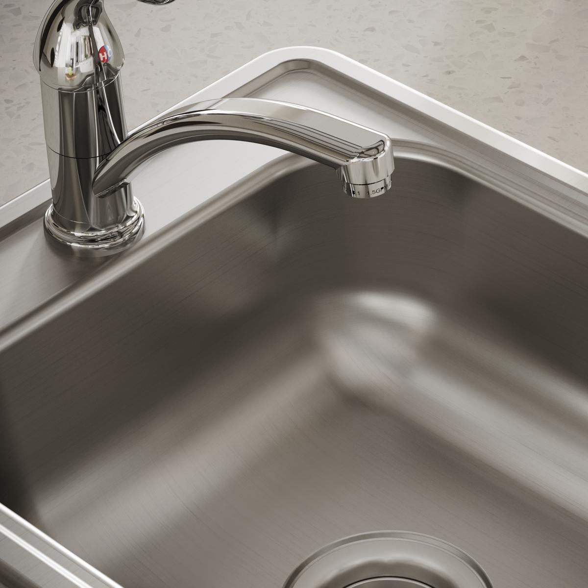 Elkay Dayton Stainless Steel 17" x 19" x 6-1/8", 1-Hole Single Bowl Drop-in Bar Sink D117191