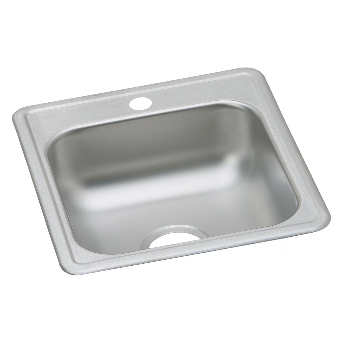 Elkay Dayton Stainless Steel 17" x 19" x 6-1/8", 1-Hole Single Bowl Drop-in Bar Sink D117191