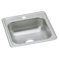 Elkay Dayton Stainless Steel 17" x 21-1/4" x 6-1/2", 1-Hole Single Bowl Drop-in Bar Sink D117211