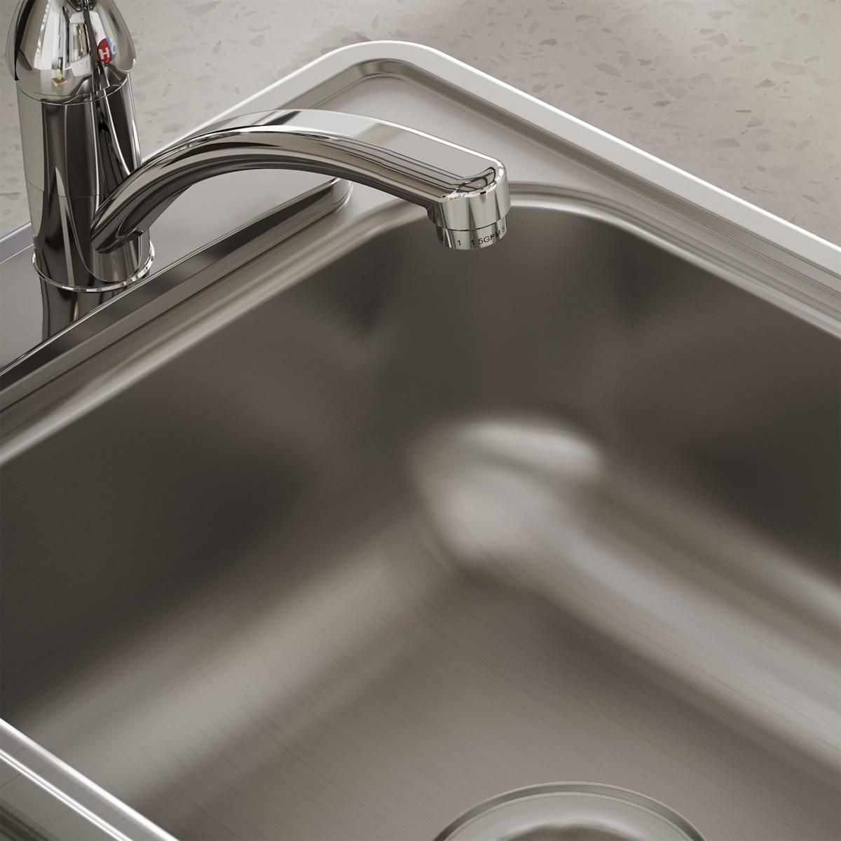 Elkay Dayton Stainless Steel 17" x 21-1/4" x 6-1/2", 3-Hole Single Bowl Drop-in Bar Sink D117213