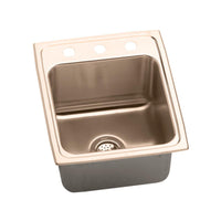 Elkay CuVerro Antimicrobial Copper 17" x 22" x 10-1/8", Single Bowl Drop-in Sink DLR1722102-CU