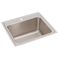 Elkay Lustertone Classic Stainless Steel 25" x 22" x 12-1/8", Single Bowl Drop-in Sink DLR2522121