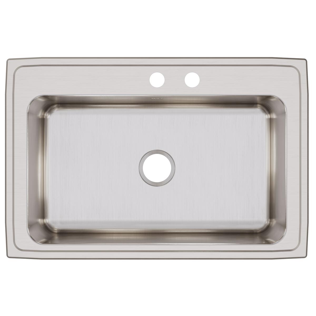 Elkay Lustertone Classic Stainless Steel 33" x 22" x 10-1/8", Single Bowl Drop-in Sink DLRS332210MR2