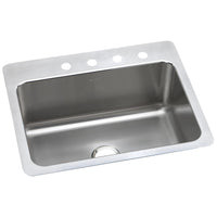 Elkay Lustertone Classic Stainless Steel 27" x 22" x 10", 3-Hole Single Bowl Dual Mount Sink DLSR2722103