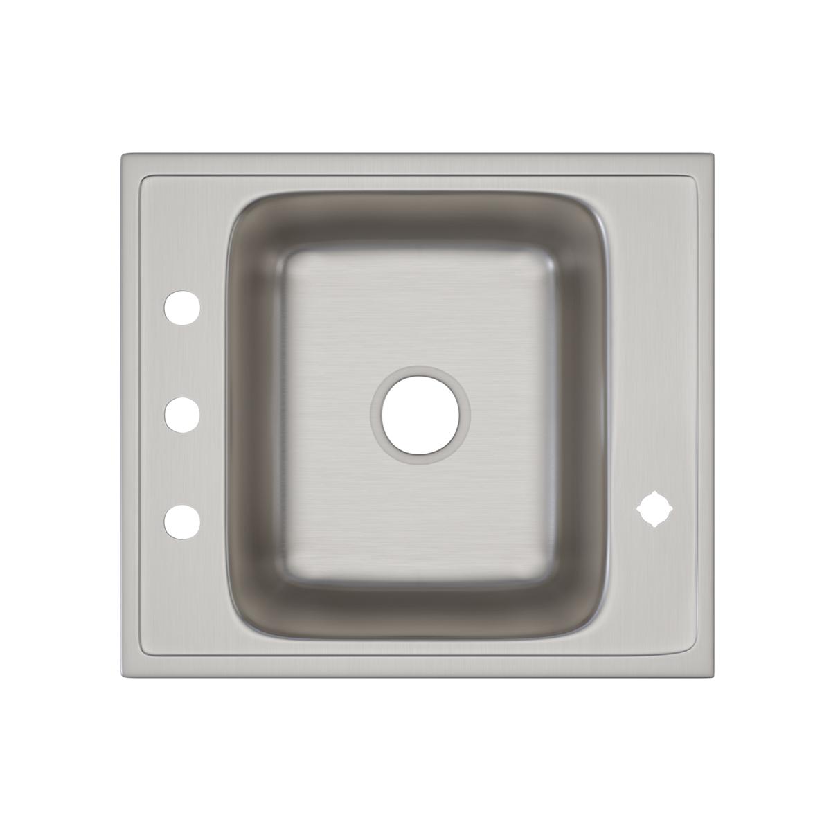 Elkay Lustertone Classic Stainless Steel 22" x 19-1/2" x 7-1/2", Single Bowl Drop-in Classroom Sink DRKR22204