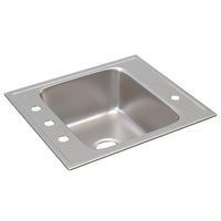 Elkay Lustertone Classic Stainless Steel 22" x 19-1/2" x 7-1/2", Single Bowl Drop-in Classroom Sink DRKR22204