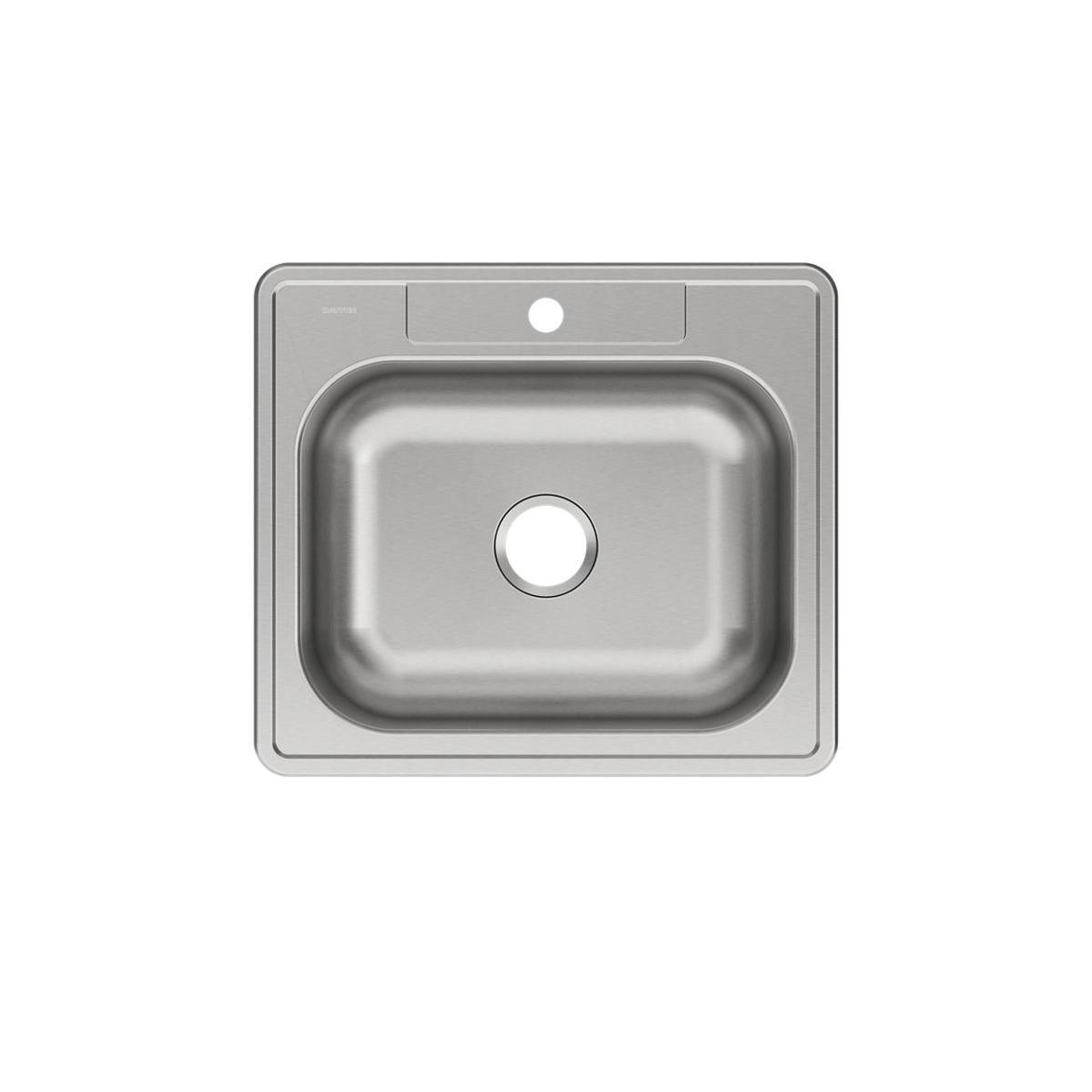 Elkay Dayton Stainless Steel 25" x 22" x 8-1/16", 1-Hole Single Bowl Drop-in Sink DSE125221