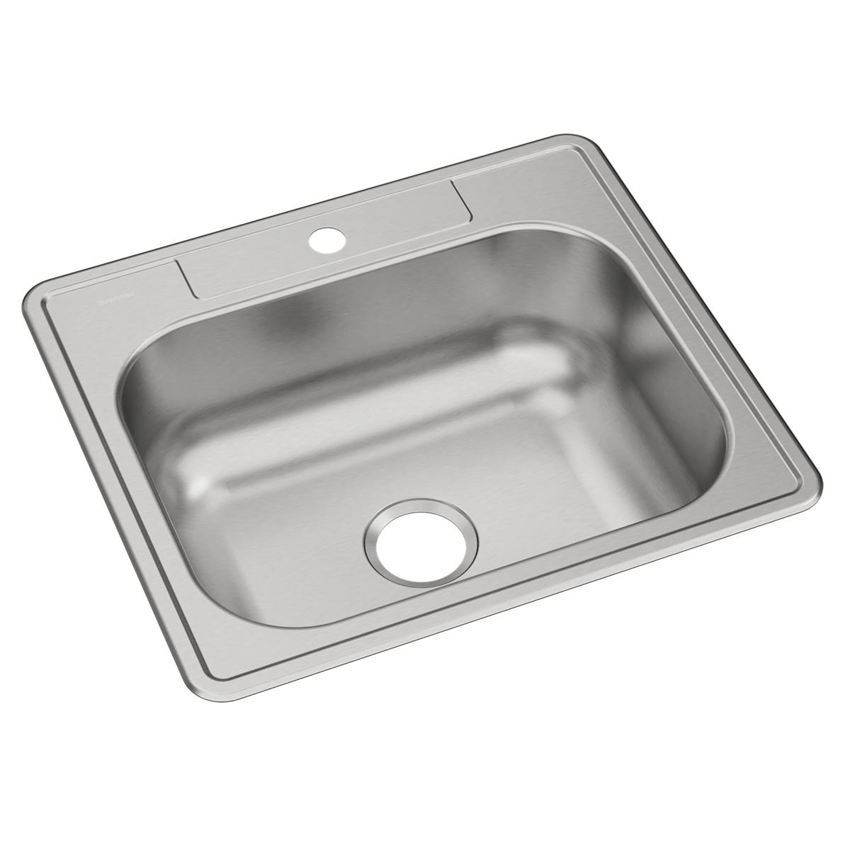 Elkay Dayton Stainless Steel 25" x 22" x 8-1/16", 1-Hole Single Bowl Drop-in Sink DSE125221
