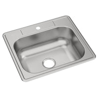Elkay Dayton Stainless Steel 25" x 22" x 8-1/16", 1-Hole Single Bowl Drop-in Sink DSE125221