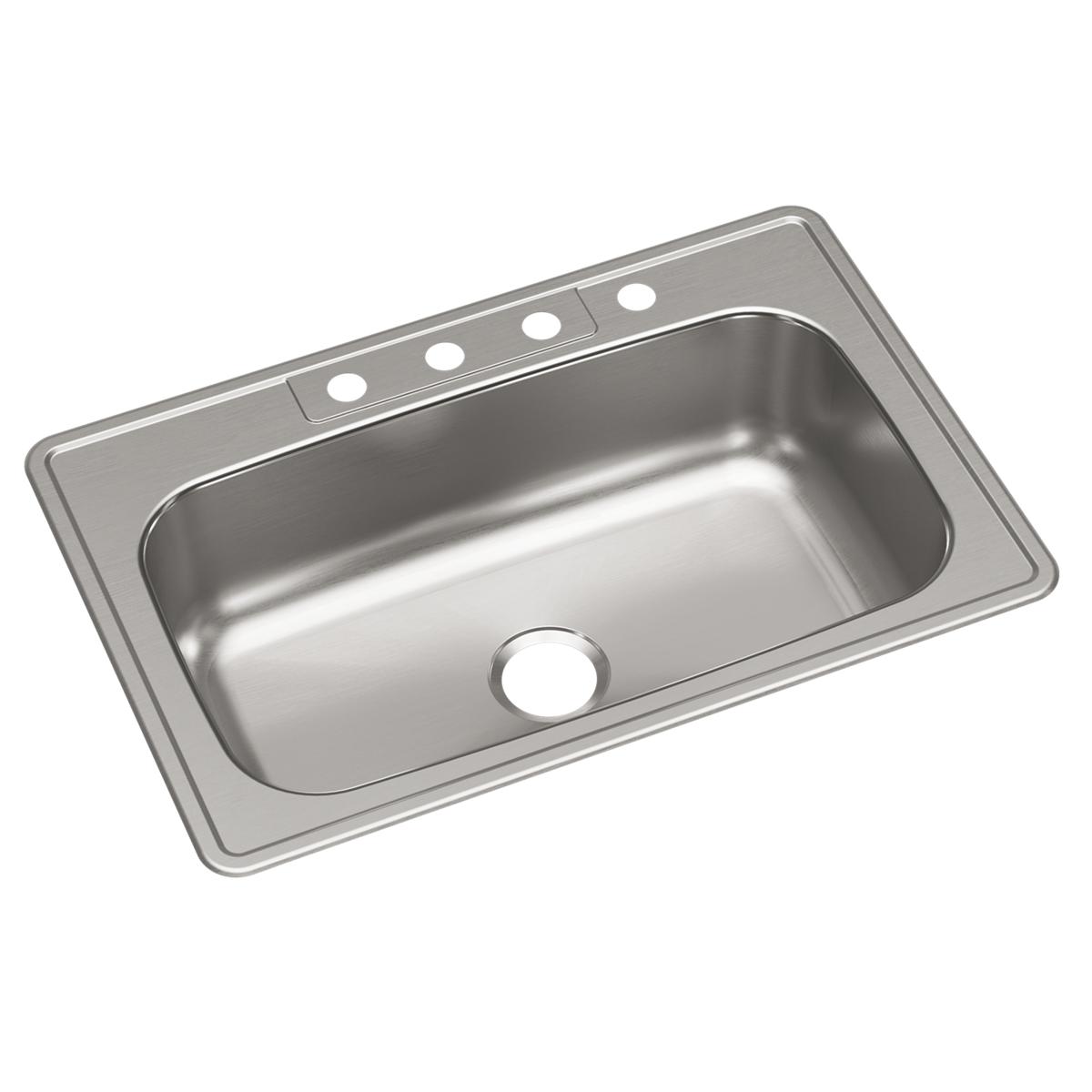 Elkay Dayton Stainless Steel 33" x 22" x 8-1/16", Single Bowl Drop-in Sink DSE133224