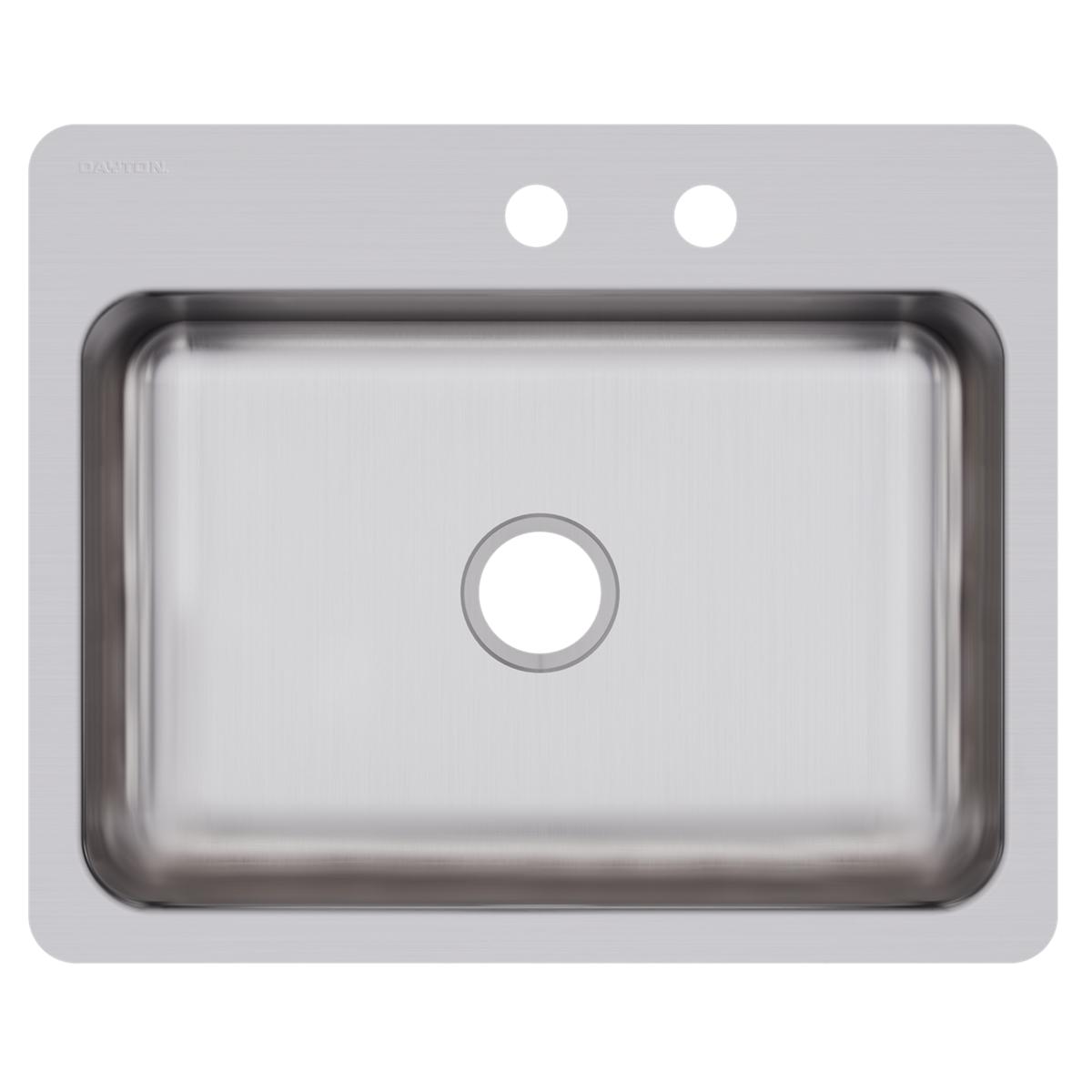 Elkay Dayton Stainless Steel 27" x 22" x 8", MR2-Hole Single Bowl Dual Mount Sink DSESR12722MR2
