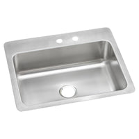 Elkay Dayton Stainless Steel 27" x 22" x 8", MR2-Hole Single Bowl Dual Mount Sink DSESR12722MR2