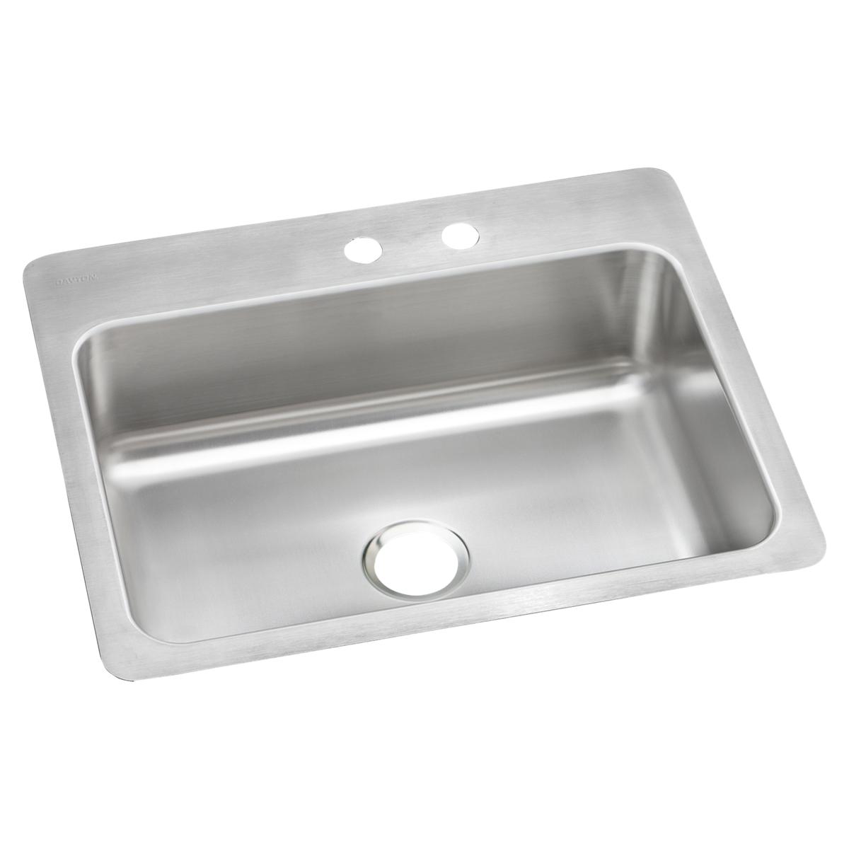 Elkay Dayton Stainless Steel 27" x 22" x 8", MR2-Hole Single Bowl Dual Mount Sink DSESR12722MR2