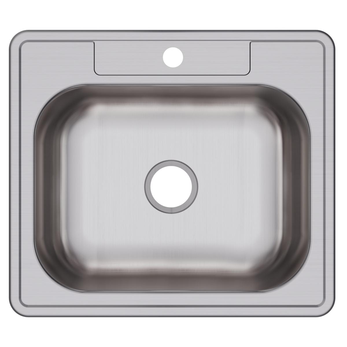 Elkay Dayton Stainless Steel 25" x 22" x 8-1/16", 1-Hole Single Bowl Drop-in Sink (40 Pack) DSEW40125221