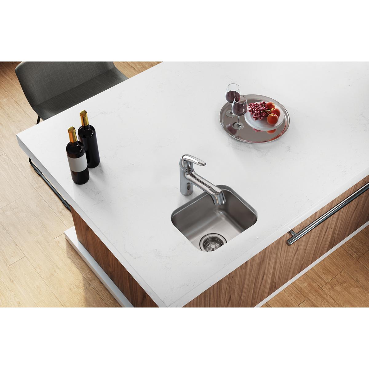 Elkay Dayton Stainless Steel 14-1/2" x 12-1/2" x 6-1/2", Single Bowl Undermount Bar Sink DXUH1210
