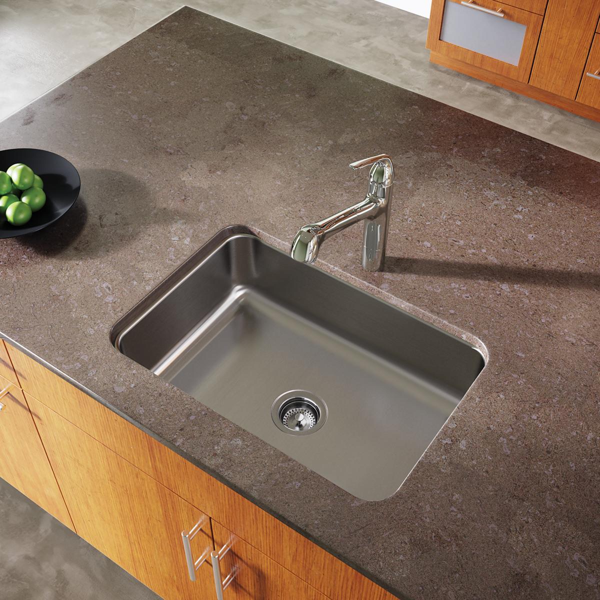 Elkay Dayton Stainless Steel 26-1/2" x 18-1/2" x 8", Single Bowl Undermount Sink DXUH2416