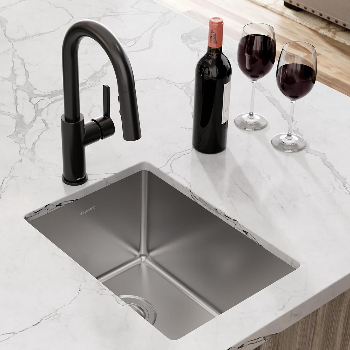 Elkay Crosstown Stainless Steel kitchen sink, Polished Satin ECTRU12179T