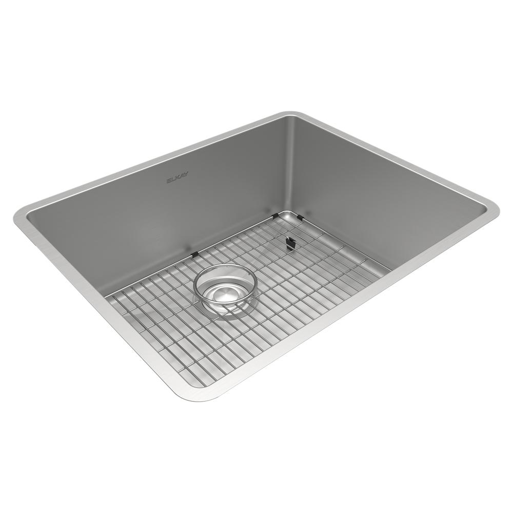 Elkay Crosstown 18 Gauge Stainless Steel 22-1/2" x 18-1/2" x 9" Single Bowl Undermount Sink Kit ECTRU21179TC