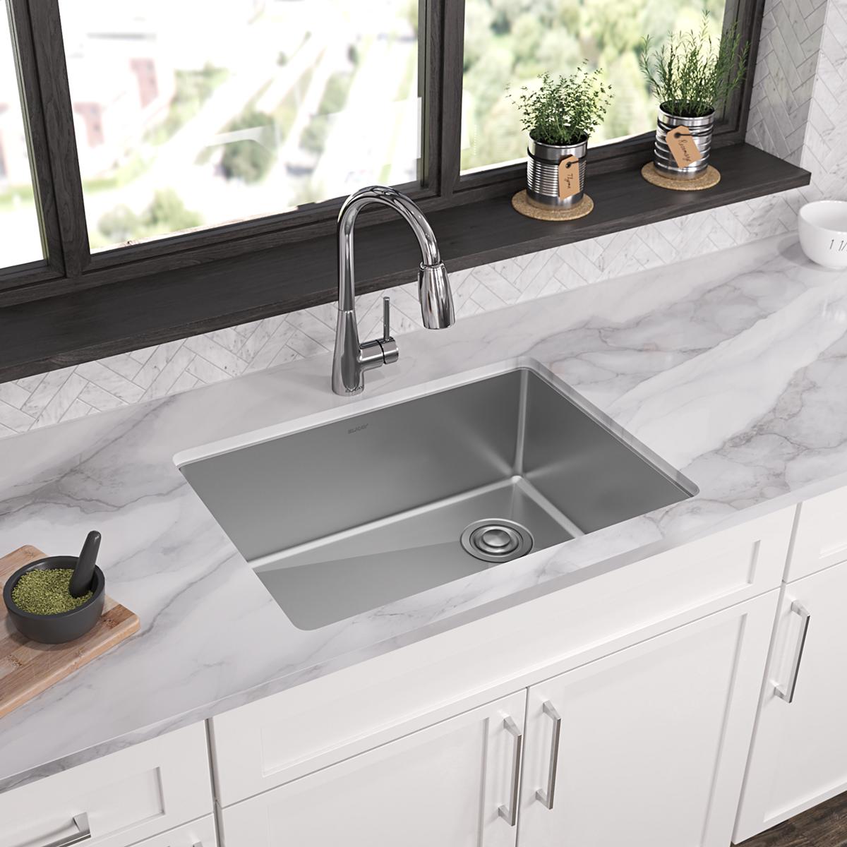 Elkay Crosstown Stainless Steel kitchen sink, Polished Satin ECTRU24179RT