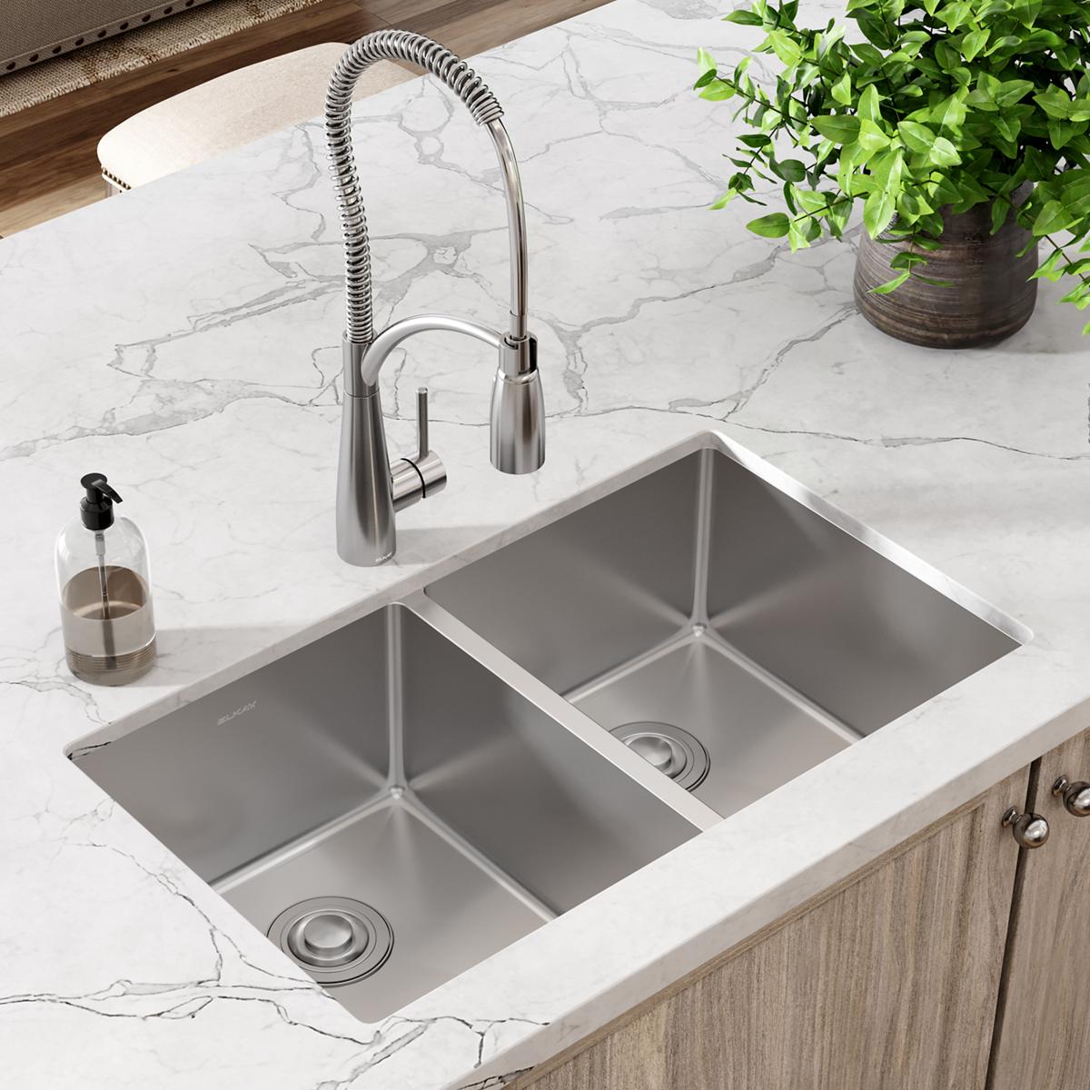 Elkay Crosstown Stainless Steel kitchen sink, Polished Satin ECTRU31179T