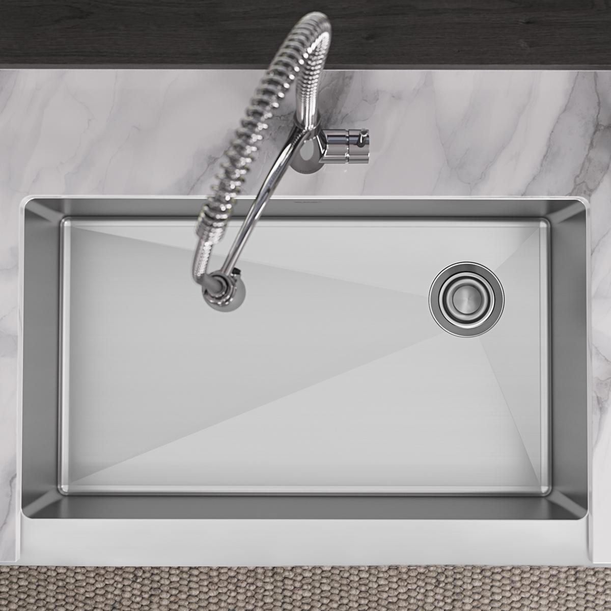 Elkay Crosstown Stainless Steel kitchen sink, Polished Satin ECTRUF30179R
