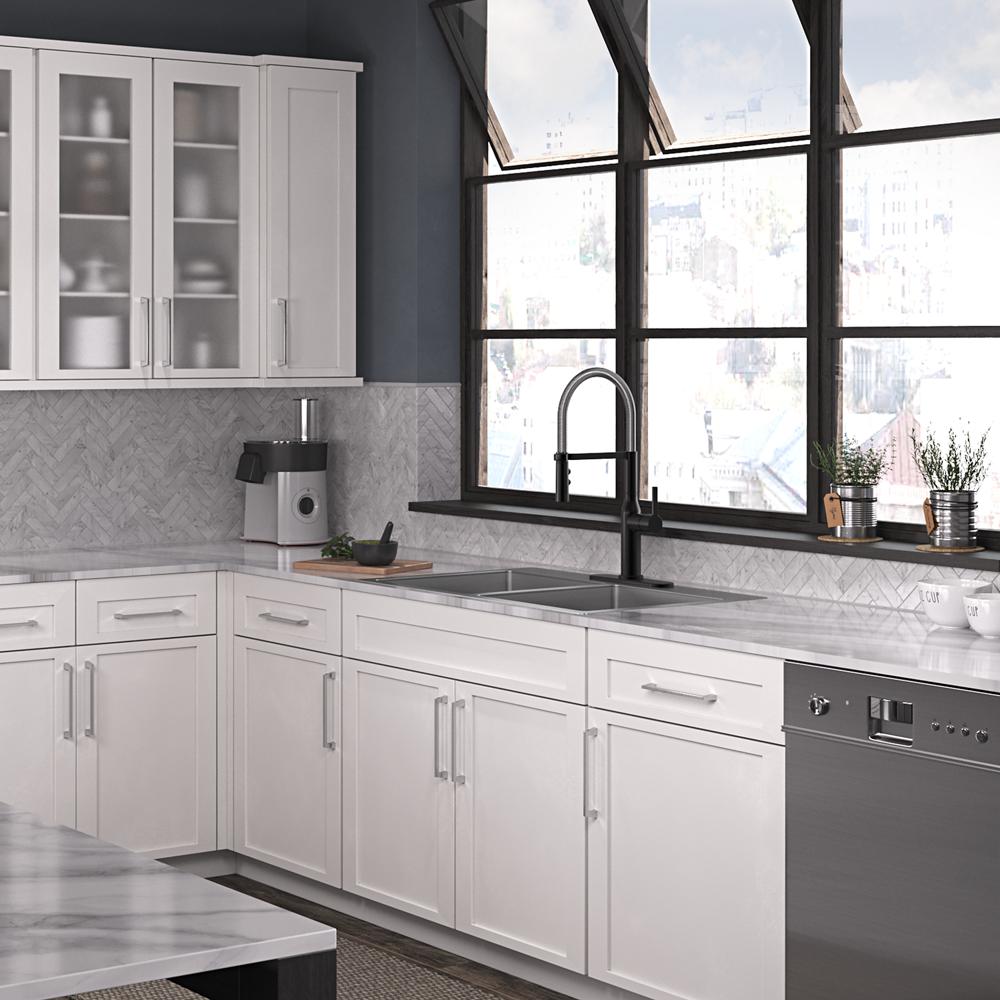 Elkay Crosstown 18 Gauge Stainless Steel 33" x 22" x 9" 3-Hole Equal Double Bowl Dual Mount Sink Kit ECTSR33229TBG3
