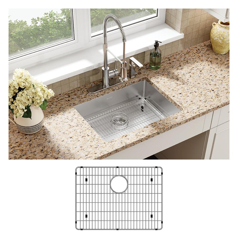 Elkay Crosstown 18 Gauge Stainless Steel 25" x 22" x 6" 4-Hole Single Bowl Dual Mount ADA Sink Kit ECTSRAD25226TBG4