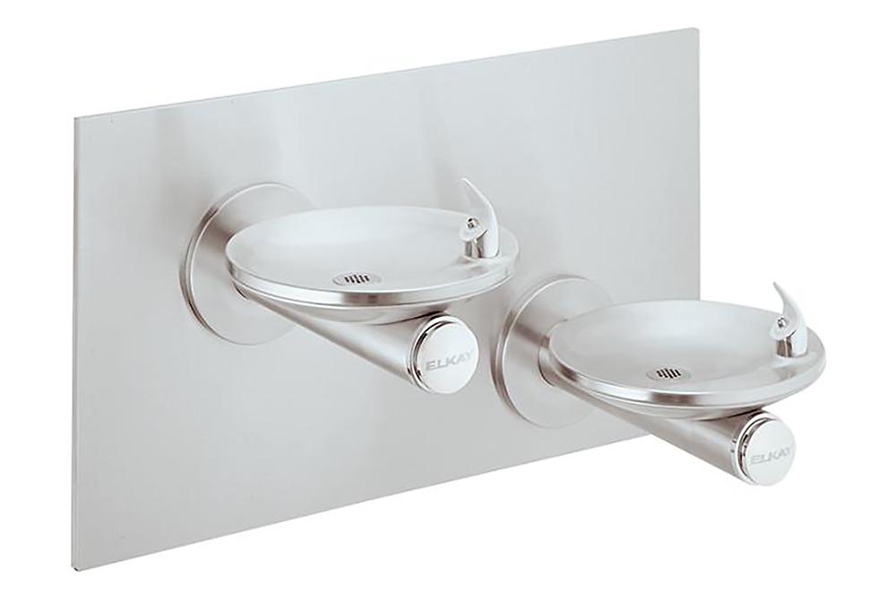 Elkay SwirlFlo Bi-Level Fountain Mechanical Bubbler with In-Wall Carrier, Non-Filtered, Stainless Steel EDFPBM117C