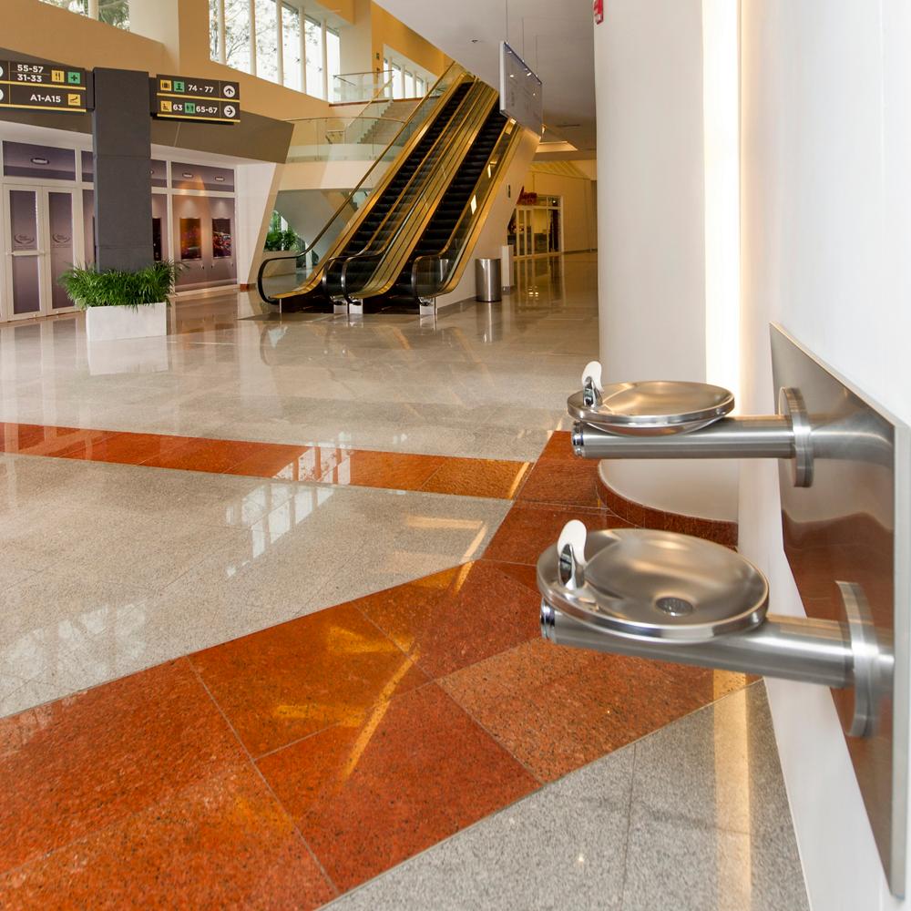 Elkay SwirlFlo Bi-Level Fountain Mechanical Bubbler with In-Wall Carrier, Non-Filtered, Stainless Steel EDFPBM117C